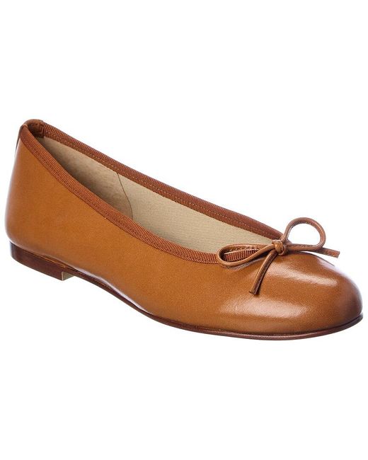 French sole emerald leather flat Clearance