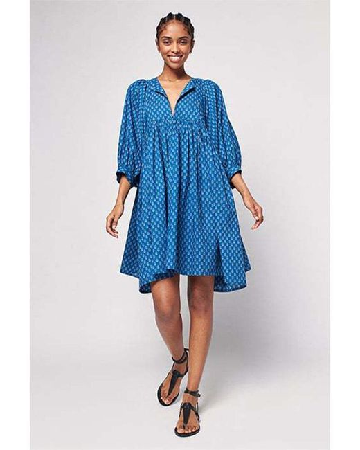 Faherty Brand Blue Lyla Dress