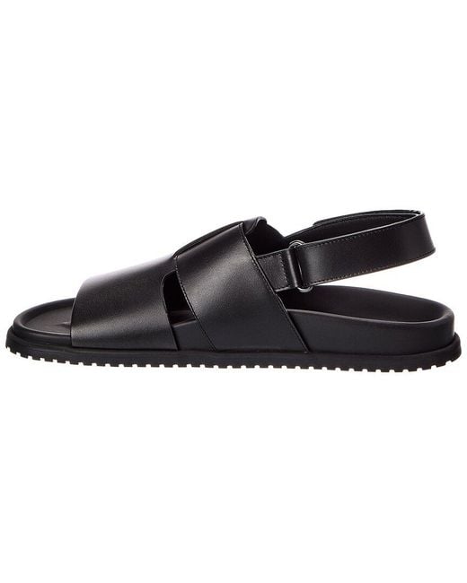 Dolce & Gabbana Black Leather Sandal for men