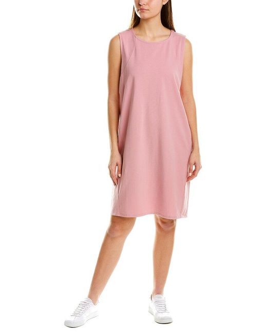 Eileen Fisher Lantern Dress in Pink | Lyst