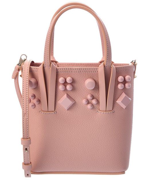 Womens Mens Bags Mens Tote bags Christian Louboutin Cabata N/s Mini Leather Tote in Pink Save 10% 