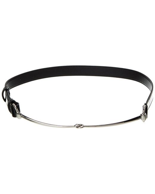 Gucci Slim Horsebit Thin Patent Belt in Black Lyst