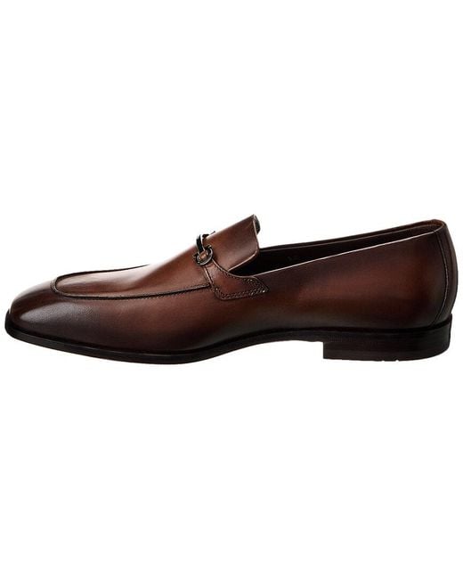 Ferragamo Brown Fedro Leather Loafer for men