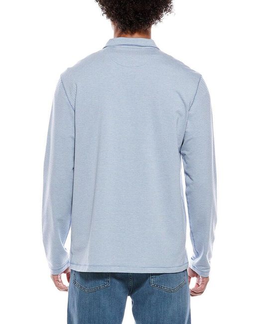 Faherty Brand Blue Movement Quarter Zip Pullover for men