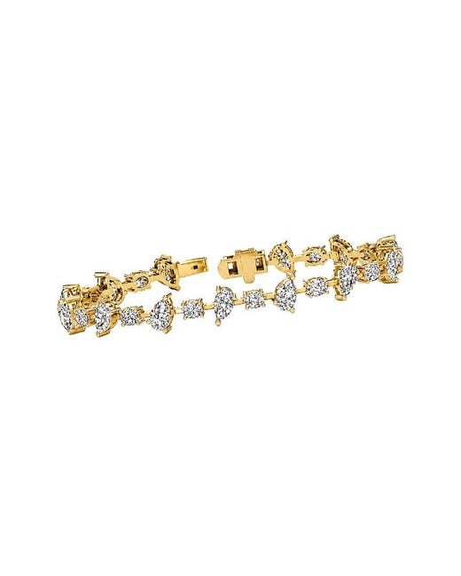 Lab Grown Diamonds Metallic 14K 6.12 Ct. Tw. Lab-Grown Diamond Tennis Bracelet