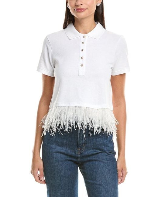 Cinq À Sept White Reign Pique Top