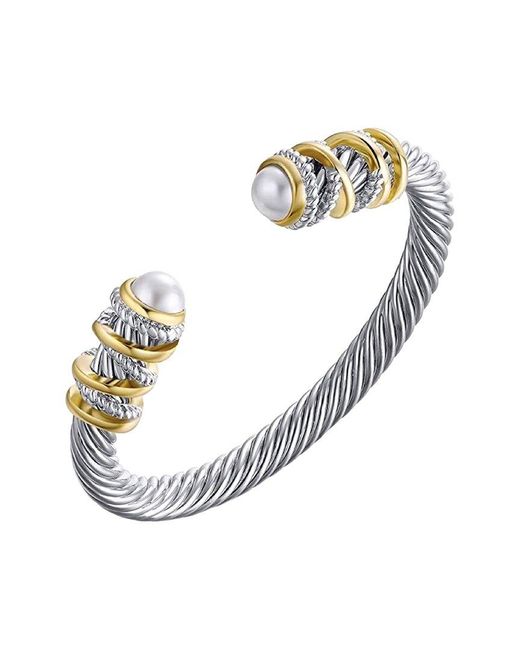 Liv Oliver Metallic 8mm Pearl Bracelet