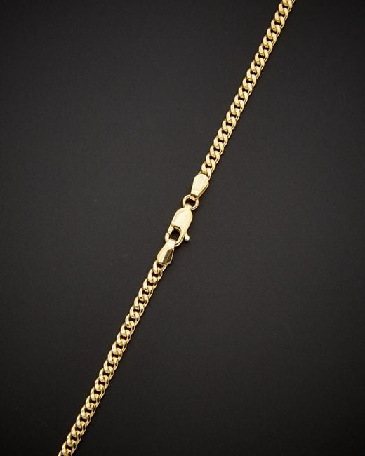 Italian Gold Black 14k Miami Cuban Link Necklace