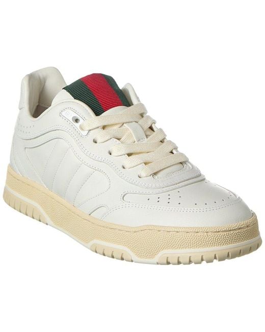 Gucci White Re-Web Sneakers for men