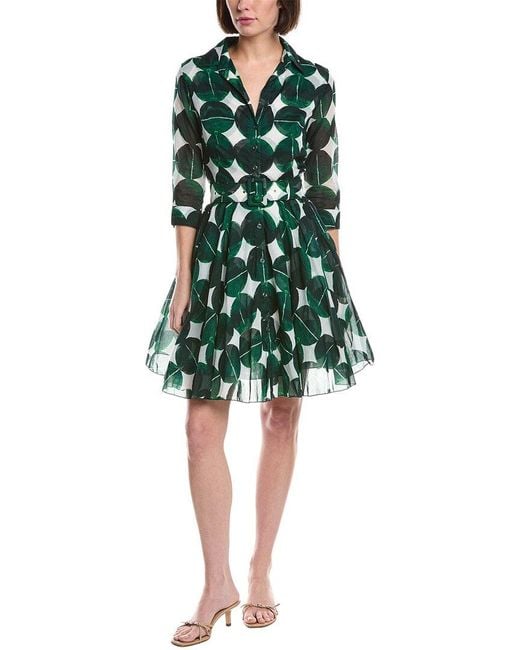 Samantha Sung Green Aster Mini Dress