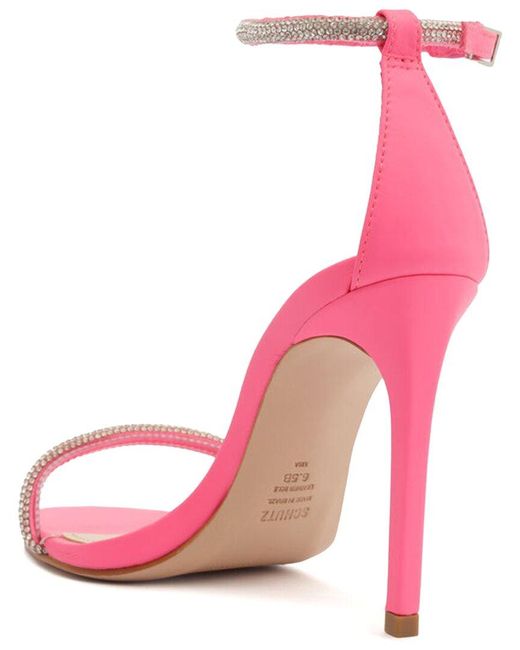 SCHUTZ SHOES Pink Fabienne Leather & Patent Sandal