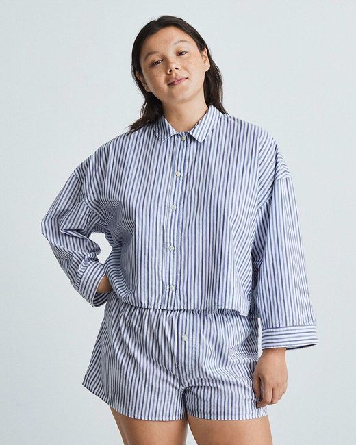 Everlane Blue The Woven P.j. Top