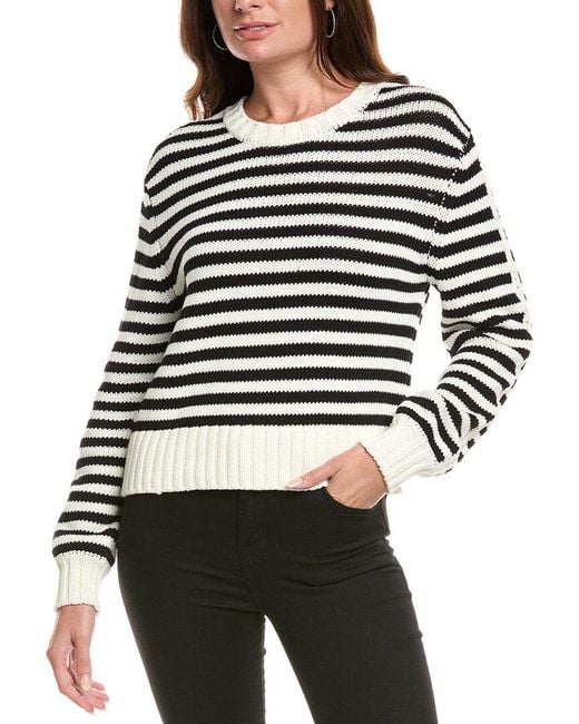 Michael Stars Black Merle Striped Sweater