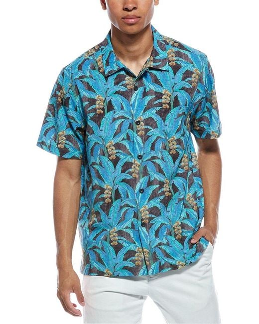 Tommy Bahama Blue Bahama Coast Banana Grove Camp Shirt for men