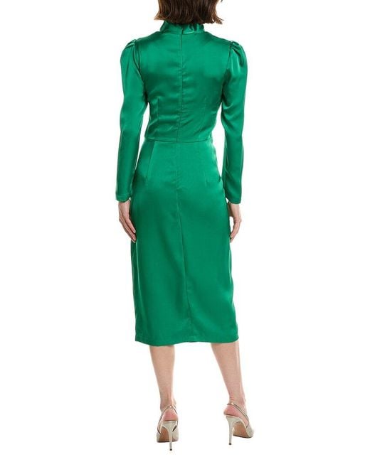 Pascale La Mode Green Long Sleeve Midi Dress