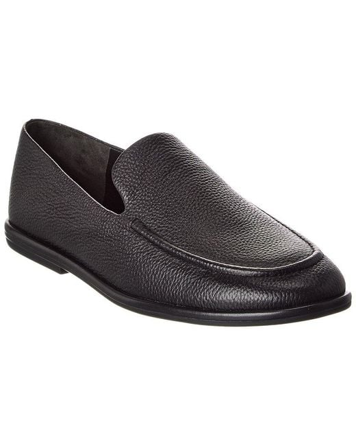 Vince Black Hann Leather Loafer for men