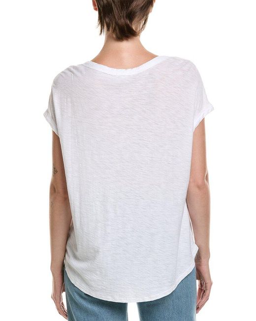 James Perse Blue Circular Shell Top