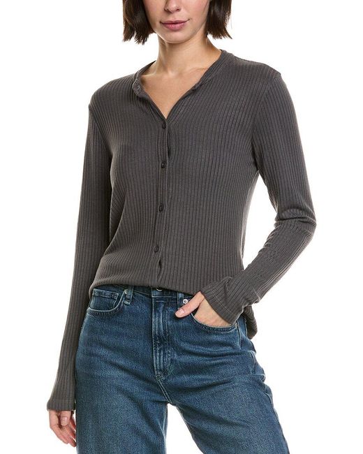 Bella Dahl Gray Slim Fit Cardigan