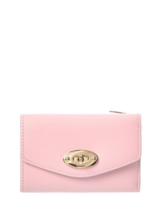 Mulberry Pink Darley Folded Multi-Card Leather Wallet