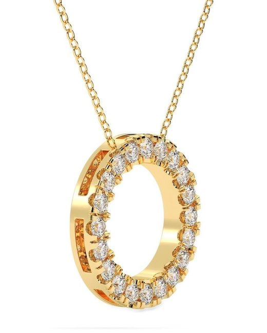 Lab Grown Diamonds Metallic 14k 2.00 Ct. Tw. Lab-grown Diamond Necklace
