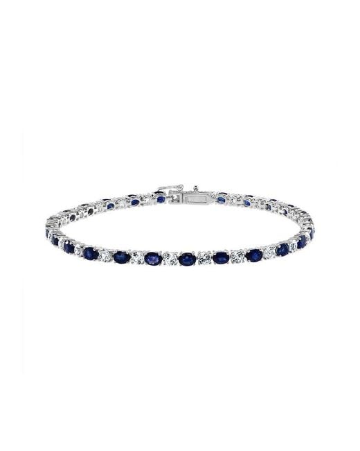 Effy Fine Jewelry White 14K 8.07 Ct. Tw. Sapphire, Sapphire Bracelet