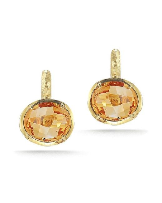Reiss Metallic 14K 5.50 Ct. Tw. Citrine Earrings