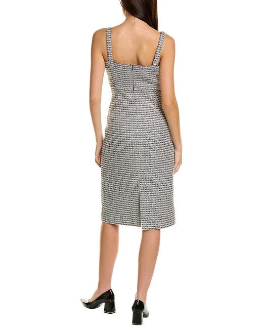 St. John Gray Tweed Dress