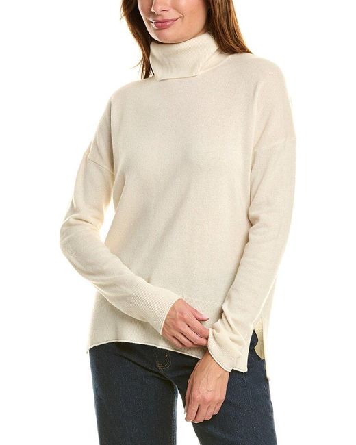 Theory Karenia Turtleneck Cashmere Sweater in Natural Lyst