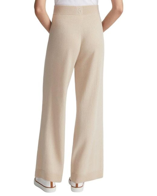 Lafayette 148 New York Natural Plus Pull On Wool & Cashmere-Blend Wide Leg Knit Pant