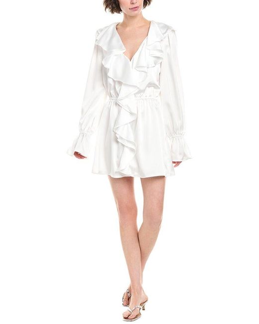 WeWoreWhat White Ruffle Mini Dress
