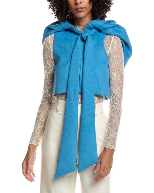 Valentino Blue Wool & Angora-Blend Gilet
