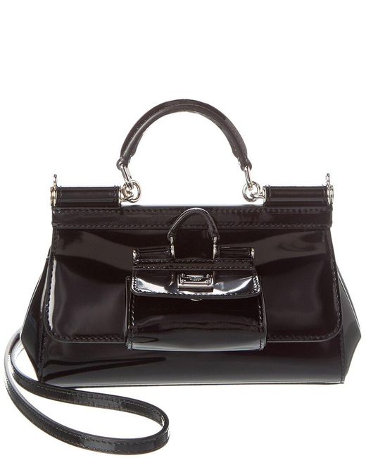 Dolce & Gabbana Black Kim Sicily Small Leather Shoulder Bag