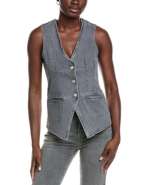 Triarchy Gray Monica Tailored Denim Vest