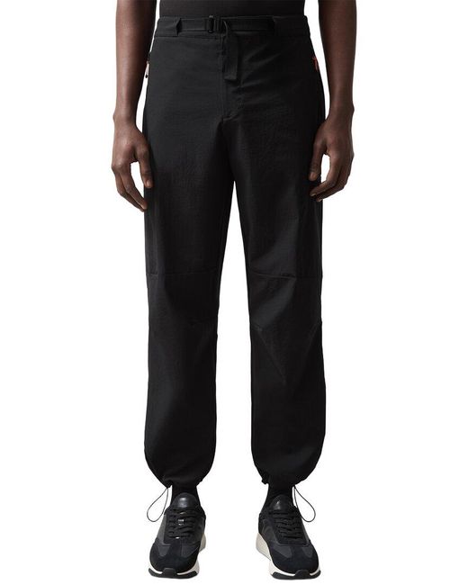Reiss Black Paddock Belted Technical Pant for men