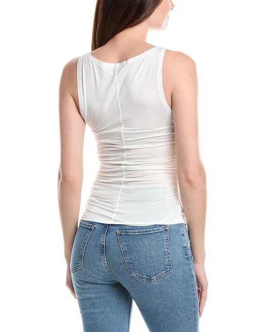 Rag & Bone Gray Luca Shirred Tank