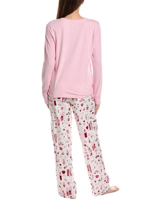 DKNY Pink 2Pc Top & Pant Sleep Set