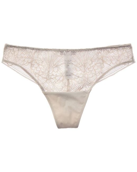Hanro White Holly Lace Brazilian Panty