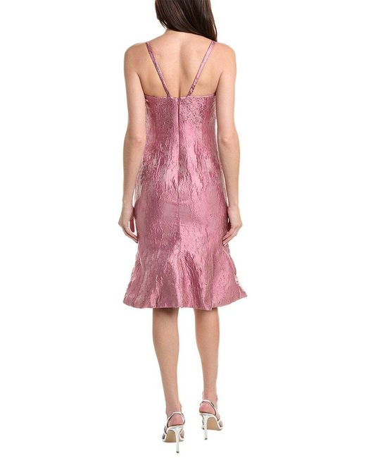 Rene Ruiz Pink Brocade Cocktail Dress
