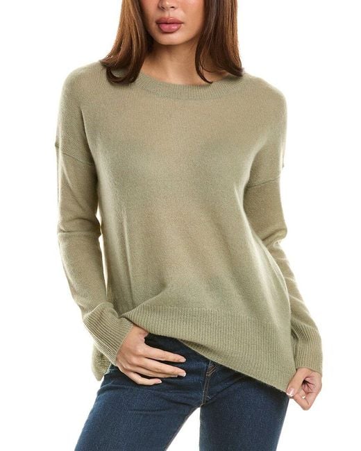 Magaschoni Green Oversized High-Low Cashmere Sweater