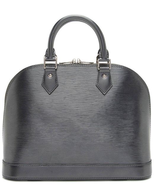 Louis Vuitton Gray Epi Leather Alcantara Alma Pm (Authentic Pre-Owned)