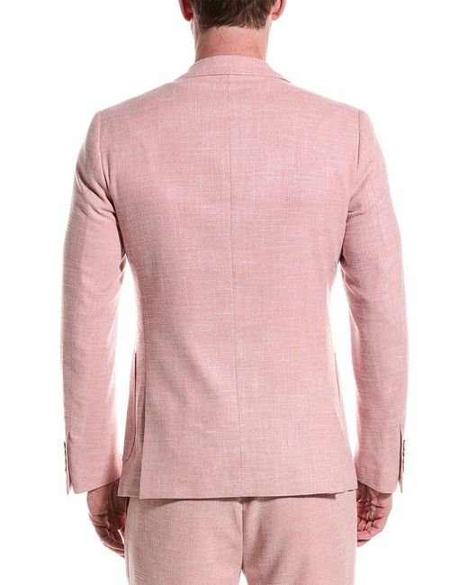 Paisley & Gray Pink Soho Slim Fit Jacket for men