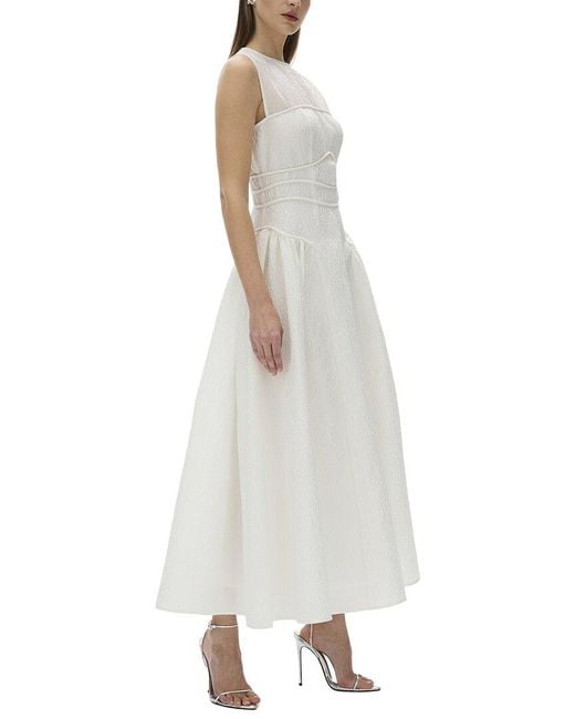 Rachel Gilbert White Sophia Flared Dress