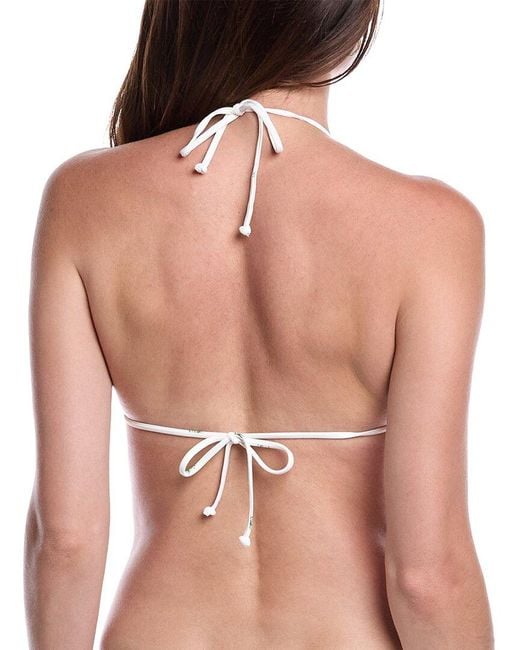 WeWoreWhat Brown Triangle Bikini Top