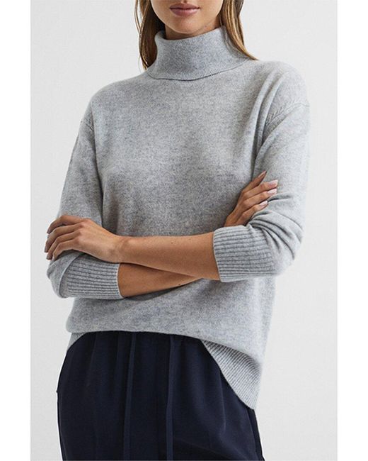 Reiss Gray Chloe Cashmere Sweater