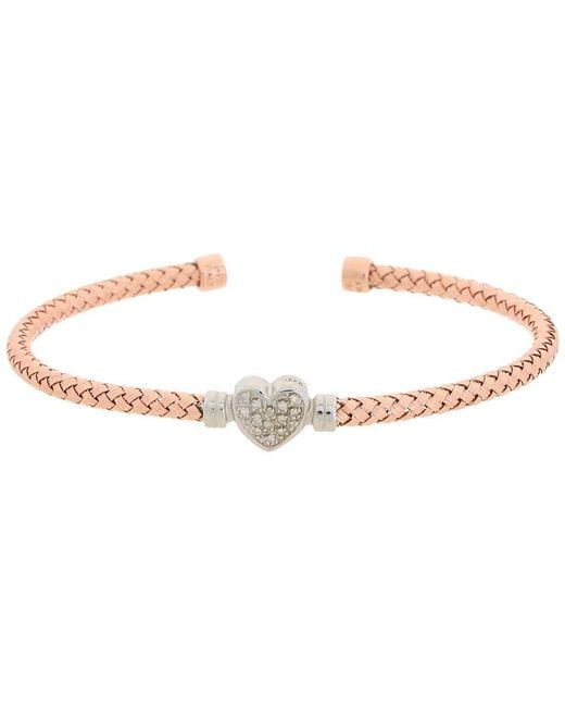 Meshmerise White 18K Vermeil 0.1 Ct. Tw. Diamond Mesh Bangle