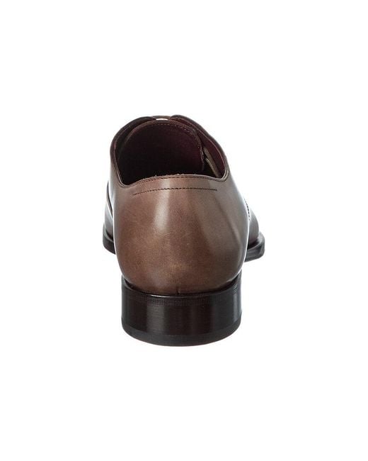 Brioni Brown Vitello Leather Oxford for men