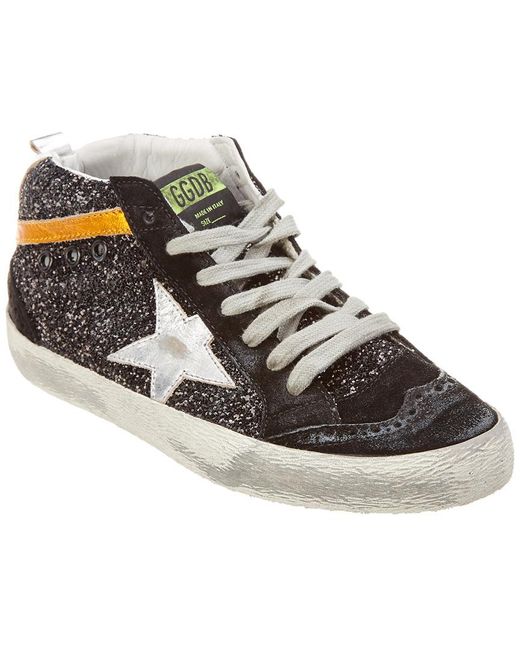 Golden Goose Midstar Glitter Sneaker in Black Lyst