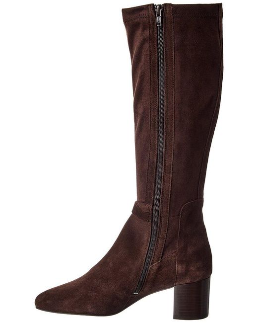 M by Bruno Magli Brown Jessa Suede Knee-High Boot