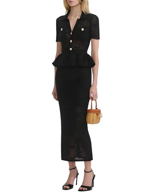 MIRA RICHI Black Midi Dress