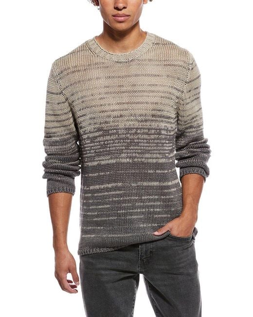 Todd Snyder Gray Relaxed Linen Crewneck Sweater for men